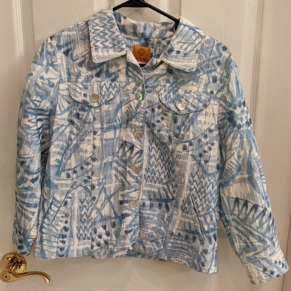 Ruby Rd. Button Down Jacket W/ Pearl Buttons Sz 8 - image 5